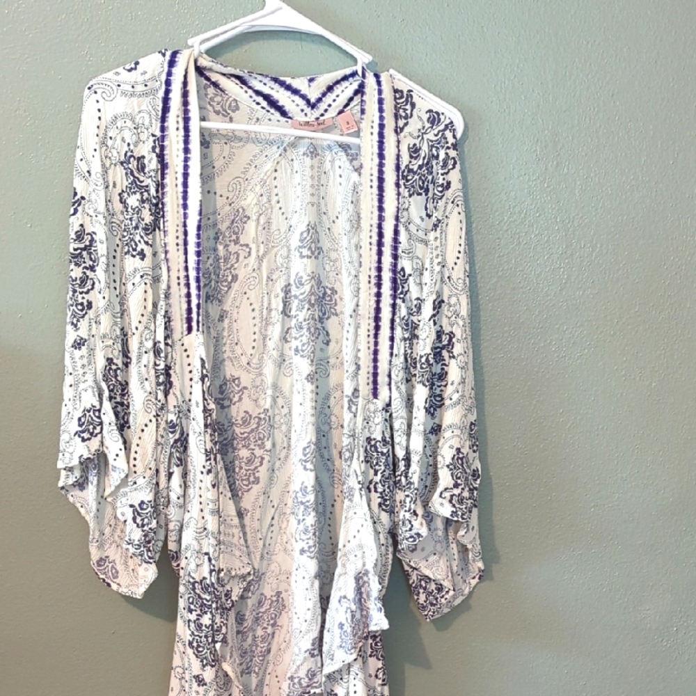 Willow&Root EUC Oversized Kimono S Nvy/Off White